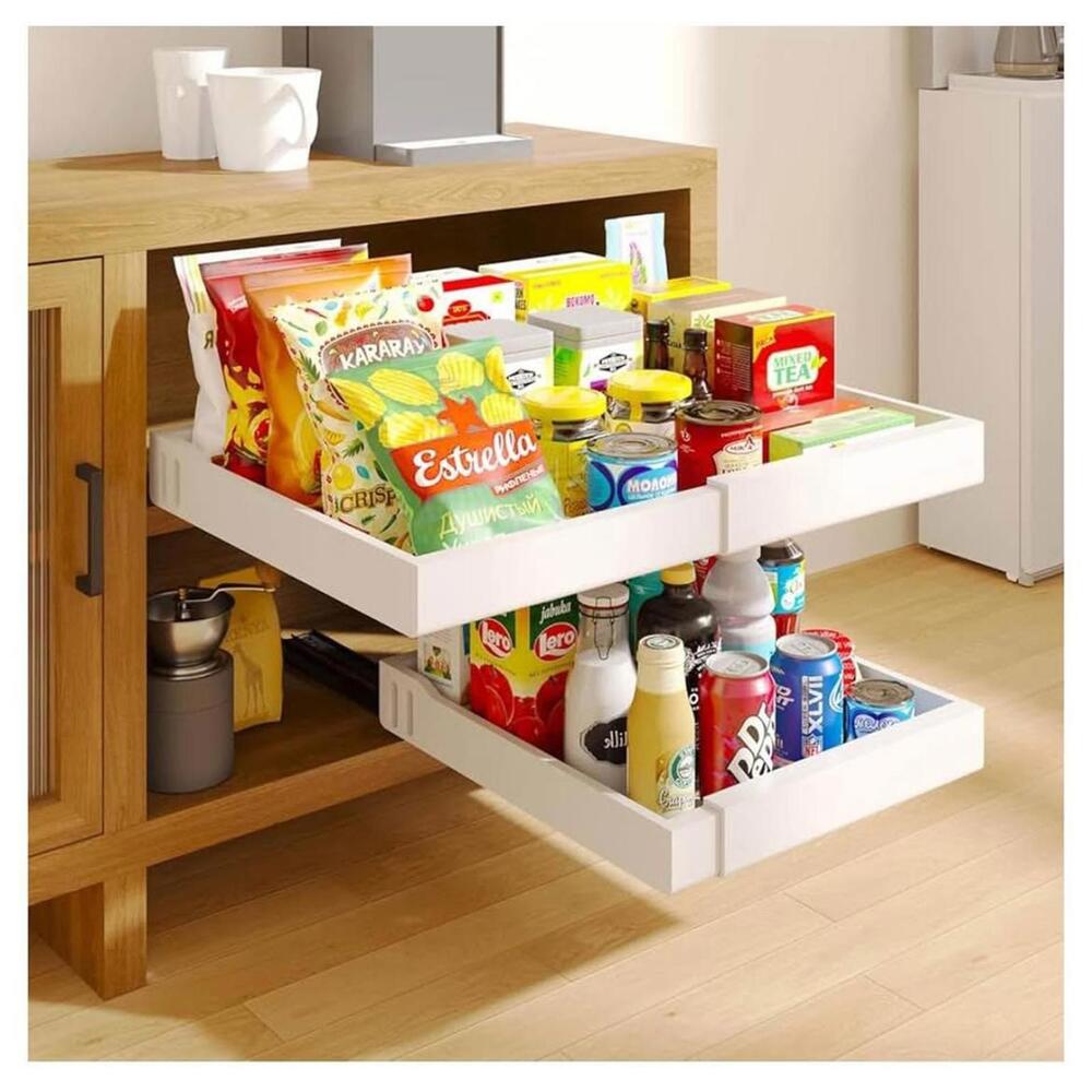 Gracenal Pull Out Cabinet Organizer – 16.5" Deep Kitchen Storage